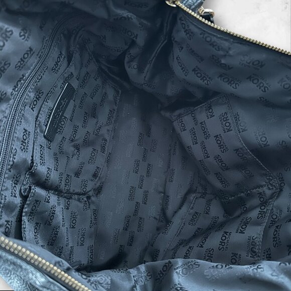 Michael Kors Black Leather Tote / Crossbody Bag - Picture 8 of 8